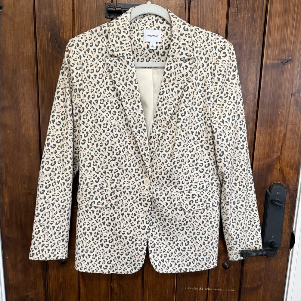 Nine West Animal Print Blazer